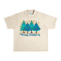 Sandshell Merry Christmas Urban Heavy Tee - CowhideDigitalArt