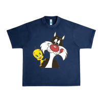 Navy tweety and sylvester Urban Heavy Tee - linhVisuals