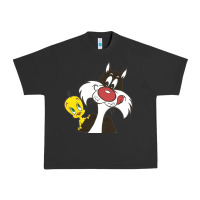 Pigment Black tweety and sylvester Urban Heavy Tee - linhVisuals