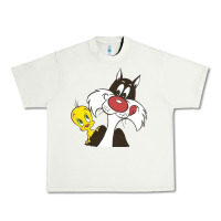 Pistachio tweety and sylvester Urban Heavy Tee - linhVisuals