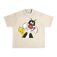 Sandshell tweety and sylvester Urban Heavy Tee - linhVisuals