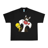 Black tweety and sylvester Urban Heavy Tee - linhVisuals