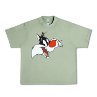 Oil Green sylvester  face Urban Heavy Tee - linhVisuals