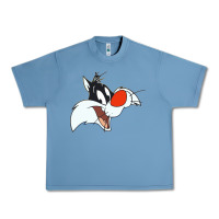 Pebble Blue sylvester  face Urban Heavy Tee - linhVisuals