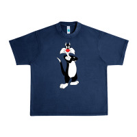Navy sylvester cat Urban Heavy Tee - linhVisuals
