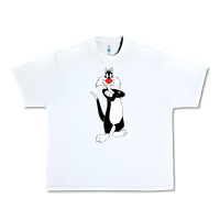 White sylvester cat Urban Heavy Tee - linhVisuals