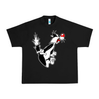Black sylvester cat Urban Heavy Tee - linhVisuals