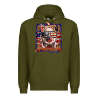 Army Green amerıcan pig Premium Hoodie - BarkalooDesign