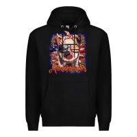 Black amerıcan pig Premium Hoodie - BarkalooDesign