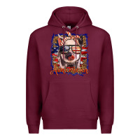 Burgundy amerıcan pig Premium Hoodie - BarkalooDesign