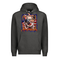 Charcoal Heather amerıcan pig Premium Hoodie - BarkalooDesign