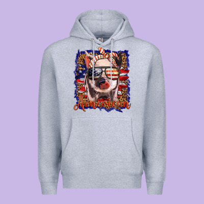 Amerıcan Pig Premium Hoodie Designed By Barkaloodesign