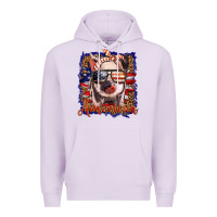 Lilac amerıcan pig Premium Hoodie - BarkalooDesign