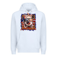 White amerıcan pig Premium Hoodie - BarkalooDesign