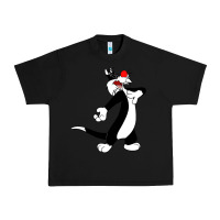 Black sylvester cat Urban Heavy Tee - linhVisuals