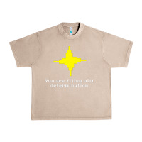 French Oak undertale   determination point Urban Heavy Tee - linhVisuals