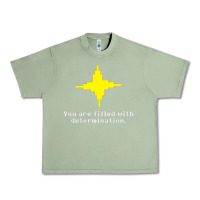 Oil Green undertale   determination point Urban Heavy Tee - linhVisuals
