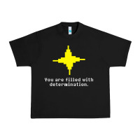 Black undertale   determination point Urban Heavy Tee - linhVisuals