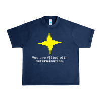 Navy undertale   determination point Urban Heavy Tee - linhVisuals