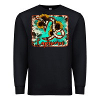 Black capricorn turquoise cowhide Premium Sweatshirt - RanaPortraitStore