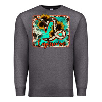 Charcoal Heather capricorn turquoise cowhide Premium Sweatshirt - RanaPortraitStore