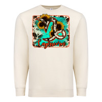 Sandshell capricorn turquoise cowhide Premium Sweatshirt - RanaPortraitStore