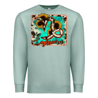 Seafoam capricorn turquoise cowhide Premium Sweatshirt - RanaPortraitStore