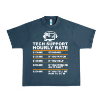 Midnight Navy tech support hourly rate t shirt Urban Heavy Tee - linhVisuals
