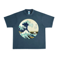 Midnight Navy great wave Urban Heavy Tee - linhVisuals