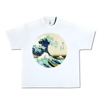 White great wave Urban Heavy Tee - linhVisuals