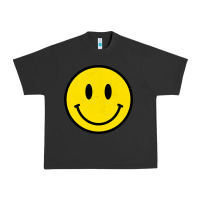 Pigment Black vintage retro happy smiley face 80's 90's aesthetic sweatshirt Urban Heavy Tee - linhVisuals