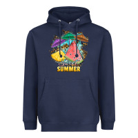 Navy sweet summer watermelon pineapple fruits Heavyweight Hoodie - RanaPortraitStore