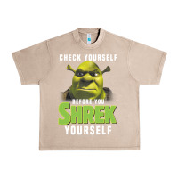 French Oak sh.rek check yourself before you sh.rek yourself t shirt Urban Heavy Tee - linhVisuals