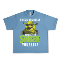 Pebble Blue sh.rek check yourself before you sh.rek yourself t shirt Urban Heavy Tee - linhVisuals