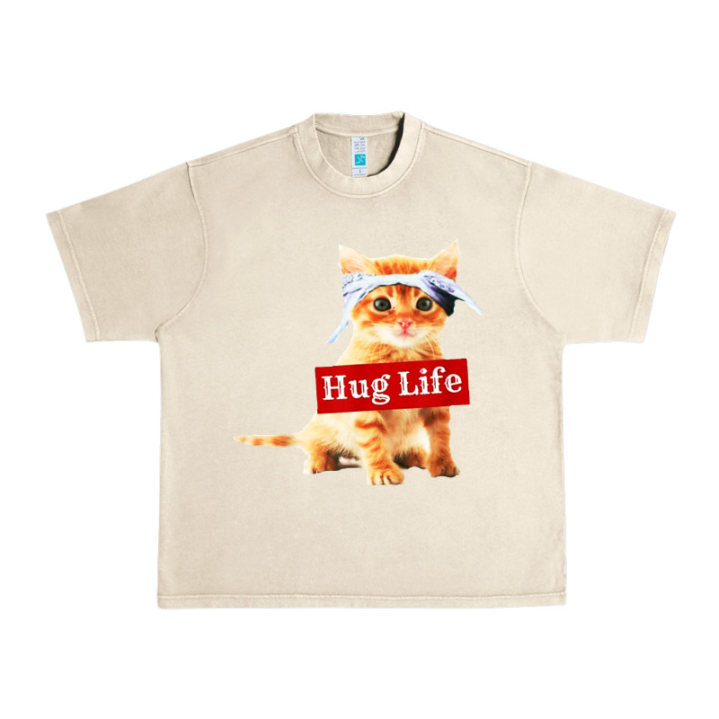 Hug Life Kitty Cat Urban Heavy Tee by linhVisuals | Teevron
