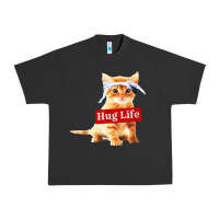 Pigment Black hug life kitty cat Urban Heavy Tee - linhVisuals