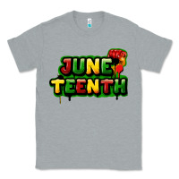 Heather Grey Juneteenth Classic Tee - FaDigitalArtStudio