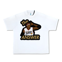 White sixers the answer Urban Heavy Tee - linhVisuals
