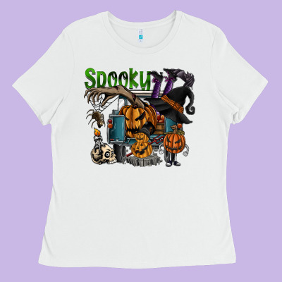 Spooky Ladies Tee Designed By Sublimationcraftshop