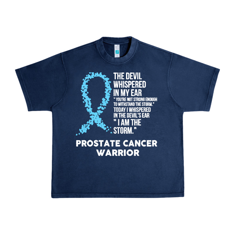 Prostate Cancer T  Shirt The Devil  Prostate Cancer Awareness Support Urban Heavy Tee by linhVisuals | Teevron