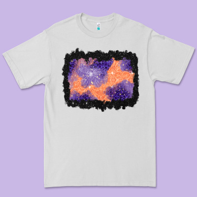 Halloween Spider Web Background Premium Tee Designed By Bundleandbundleshop