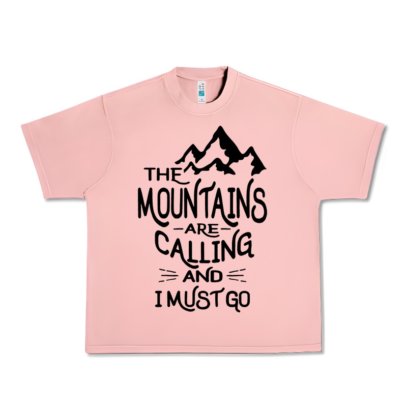 The Mountains Are Calling And I Must Go   Black Urban Heavy Tee by linhVisuals | Teevron