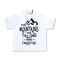 White the mountains are calling and i must go   black Urban Heavy Tee - linhVisuals