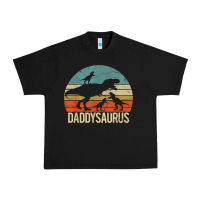 Black daddy dinosaur daddysaurus 3 three kids xmas christmas gift t shirt Urban Heavy Tee - linhVisuals