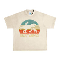 Sandshell daddy dinosaur daddysaurus 3 three kids xmas christmas gift t shirt Urban Heavy Tee - linhVisuals