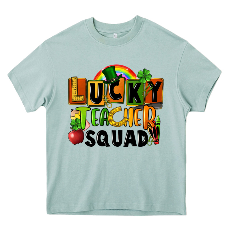 Lucky Teacher Squad Heavy Core Tee by FaDigitalArtStudio | Teevron