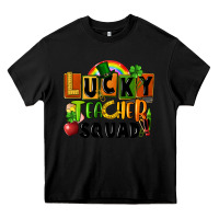 Black lucky teacher squad Heavy Core Tee - FaDigitalArtStudio