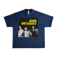 Navy iron butterfly Urban Heavy Tee - linhVisuals