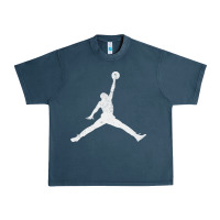 Midnight Navy Slam Dunk Vintage Urban Heavy Tee - linhVisuals