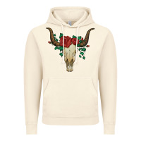 Vintage Artic bull skull with roses Vintage Hoodie - Artiststas